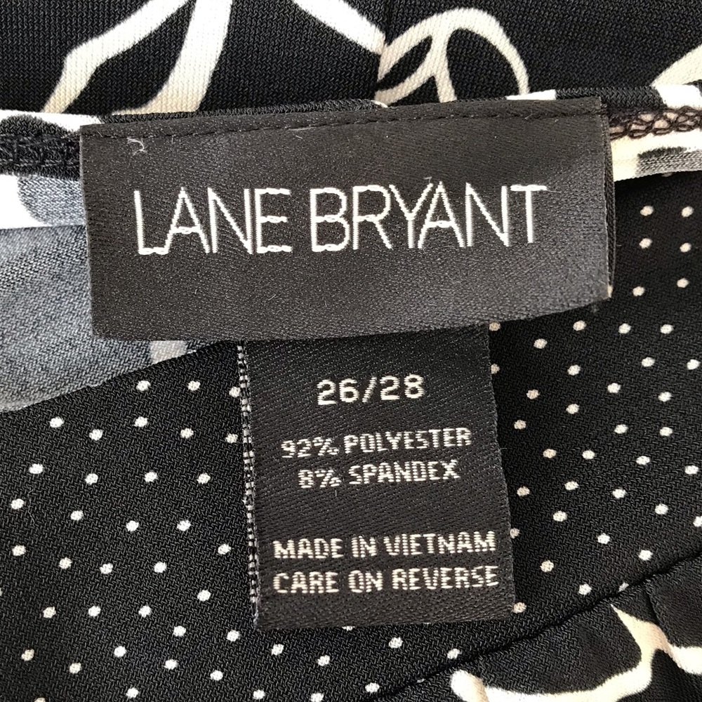 Lane Bryant Print Tie Waist Stretch Dress Sz 26/28 - Picture 5 of 6